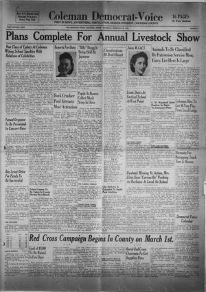 Coleman Democrat-Voice (Coleman, Tex.), Vol. 62, No. 8, Ed. 1 Thursday, February 25, 1943