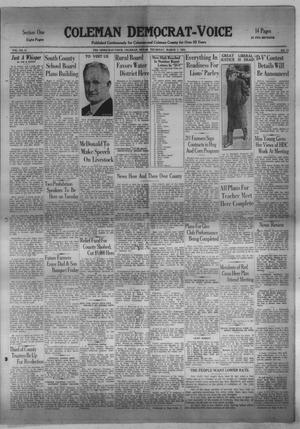 Coleman Democrat-Voice (Coleman, Tex.), Vol. 54, No. 10, Ed. 1 Thursday, March 7, 1935