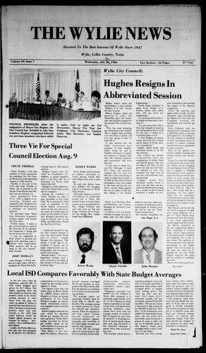 The Wylie News (Wylie, Tex.), Vol. 39, No. 7, Ed. 1 Wednesday, July 30, 1986