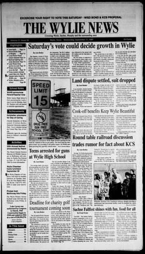 The Wylie News (Wylie, Tex.), Vol. 51, No. 16, Ed. 1 Wednesday, September 17, 1997