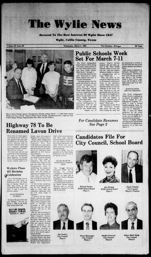 The Wylie News (Wylie, Tex.), Vol. 40, No. 38, Ed. 1 Wednesday, March 2, 1988