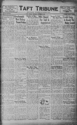 Primary view of object titled 'Taft Tribune (Taft, Tex.), Vol. 13, No. 23, Ed. 1 Thursday, October 5, 1933'.