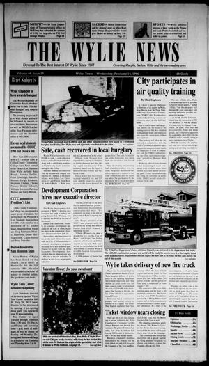 The Wylie News (Wylie, Tex.), Vol. 49, No. 37, Ed. 1 Wednesday, February 14, 1996