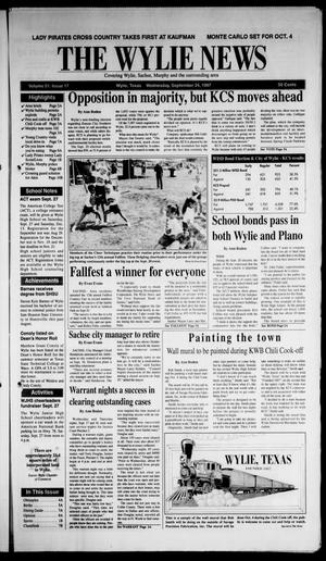 The Wylie News (Wylie, Tex.), Vol. 51, No. 17, Ed. 1 Wednesday, September 24, 1997
