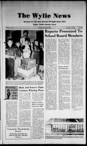 The Wylie News (Wylie, Tex.), Vol. 41, No. 24, Ed. 1 Wednesday, November 23, 1988