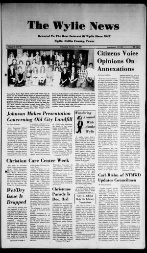 The Wylie News (Wylie, Tex.), Vol. 41, No. 23, Ed. 1 Wednesday, November 16, 1988