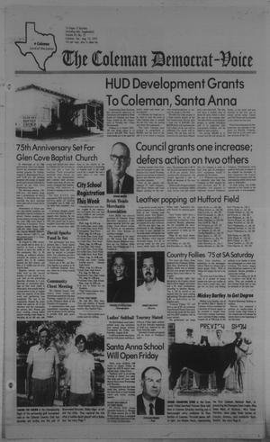 Primary view of object titled 'The Coleman Democrat-Voice (Coleman, Tex.), Vol. 95, No. 12, Ed. 1 Tuesday, August 12, 1975'.