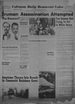 Coleman Daily Democrat-Voice (Coleman, Tex.), Vol. 2, No. 317, Ed. 1 Wednesday, November 1, 1950