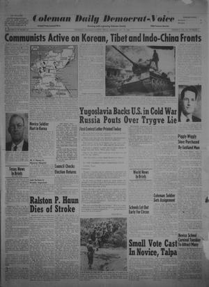 Coleman Daily Democrat-Voice (Coleman, Tex.), Vol. 2, No. 315, Ed. 1 Monday, October 30, 1950