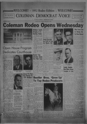 Coleman Democrat-Voice (Coleman, Tex.), Vol. 68, No. 4, Ed. 1 Tuesday, July 15, 1952
