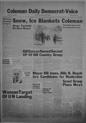 Primary view of object titled 'Coleman Daily Democrat-Voice (Coleman, Tex.), Vol. 3, No. 38, Ed. 1 Wednesday, February 14, 1951'.