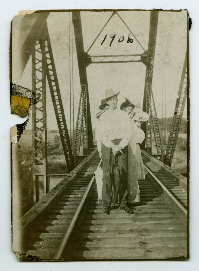 Two Girls Holding on to a Girder] - The Portal to Texas History
