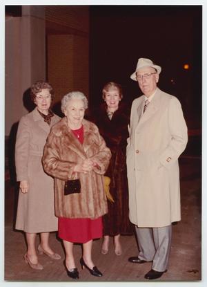 Primary view of object titled '[Photograph of Ruth and Sally Toler with Mr. and Mrs. Dr. Charles Cockrell]'.