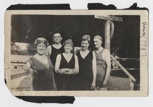 Primary view of object titled '[Photograph of King and Turney Family Members Swimming]'.