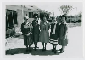 [Photograph of Five Women at a House]