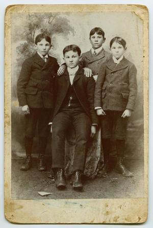 [Portrait of Four Unknown Boys in Suits]