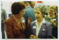Primary view of [Photograph of Madge Daniel Visiting with Mary Benbrook]