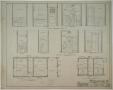 Thumbnail image of item number 1 in: 'Scharbauer Hotel, Midland, Texas: Typical Bath Room Unit Plans'.