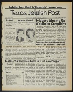 Texas Jewish Post (Fort Worth, Tex.), Vol. 40, No. 13, Ed. 1 Thursday, March 27, 1986