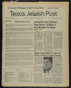 Texas Jewish Post (Fort Worth, Tex.), Vol. 38, No. 13, Ed. 1 Thursday, March 29, 1984