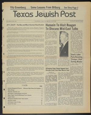 Primary view of object titled 'Texas Jewish Post (Fort Worth, Tex.), Vol. 39, No. 20, Ed. 1 Thursday, May 16, 1985'.