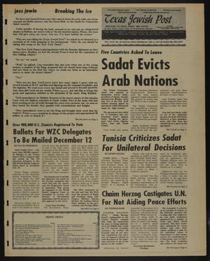 Primary view of object titled 'Texas Jewish Post (Fort Worth, Tex.), Vol. 31, No. 49, Ed. 1 Thursday, December 8, 1977'.