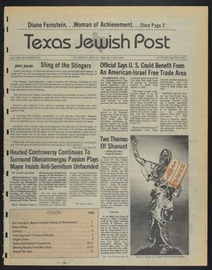 Primary view of object titled 'Texas Jewish Post (Fort Worth, Tex.), Vol. 38, No. 22, Ed. 1 Thursday, May 31, 1984'.