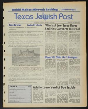 Texas Jewish Post (Fort Worth, Tex.), Vol. 40, No. 27, Ed. 1 Thursday, July 3, 1986