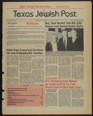 Texas Jewish Post (Fort Worth, Tex.), Vol. 39, No. 31, Ed. 1 Thursday, August 1, 1985