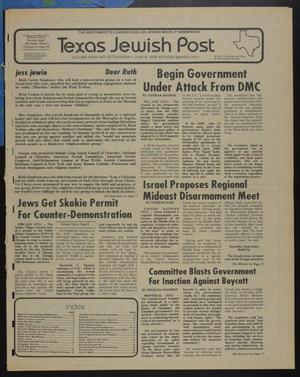 Primary view of object titled 'Texas Jewish Post (Fort Worth, Tex.), Vol. 32, No. 23, Ed. 1 Thursday, June 8, 1978'.