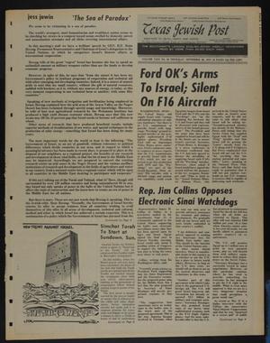 Texas Jewish Post (Fort Worth, Tex.), Vol. 29, No. 39, Ed. 1 Thursday, September 25, 1975