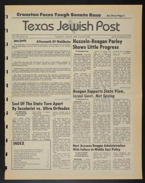 Primary view of object titled 'Texas Jewish Post (Fort Worth, Tex.), Vol. 40, No. 25, Ed. 1 Thursday, June 19, 1986'.