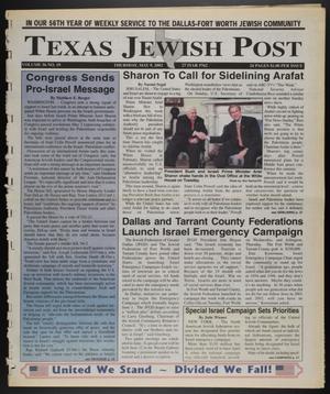 Texas Jewish Post (Fort Worth, Tex.), Vol. 56, No. 19, Ed. 1 Thursday, May 9, 2002