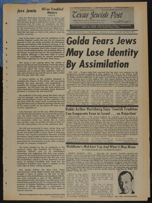 Texas Jewish Post (Fort Worth, Tex.), Vol. 27, No. 32, Ed. 1 Thursday, August 9, 1973