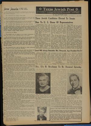 Texas Jewish Post (Fort Worth, Tex.), Vol. 16, No. 46, Ed. 1 Thursday, November 15, 1962