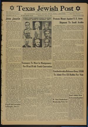 Primary view of object titled 'Texas Jewish Post (Fort Worth, Tex.), Vol. 10, No. 22, Ed. 1 Thursday, May 31, 1956'.