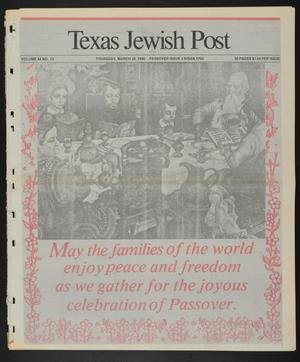 Primary view of object titled 'Texas Jewish Post (Fort Worth, Tex.), Vol. 44, No. 13, Ed. 1 Thursday, March 29, 1990'.