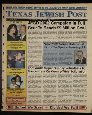 Texas Jewish Post (Fort Worth, Tex.), Vol. 56, No. 2, Ed. 1 Thursday, January 10, 2002