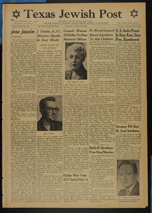 Texas Jewish Post (Fort Worth, Tex.), Vol. 8, No. 43, Ed. 1 Thursday, October 28, 1954