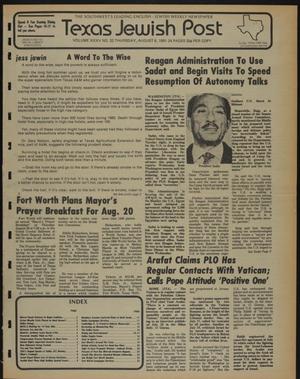 Texas Jewish Post (Fort Worth, Tex.), Vol. 35, No. 32, Ed. 1 Thursday, August 6, 1981