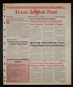 Primary view of object titled 'Texas Jewish Post (Fort Worth, Tex.), Vol. 49, No. 20, Ed. 1 Thursday, May 18, 1995'.