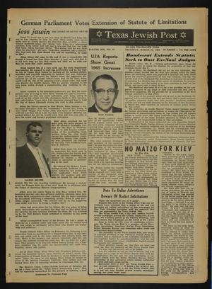 Texas Jewish Post (Fort Worth, Tex.), Vol. 19, No. 12, Ed. 1 Thursday, March 25, 1965