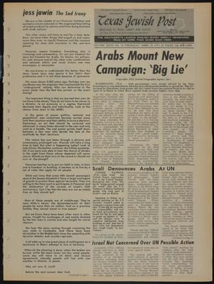 Texas Jewish Post (Fort Worth, Tex.), Vol. 27, No. 16, Ed. 1 Thursday, April 19, 1973