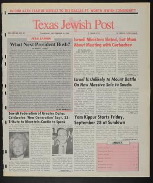 Texas Jewish Post (Fort Worth, Tex.), Vol. 44, No. 38, Ed. 1 Thursday, September 20, 1990