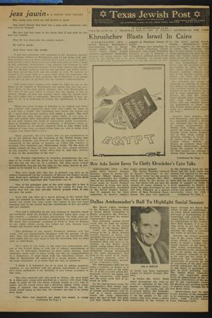 Primary view of Texas Jewish Post (Fort Worth, Tex.), Vol. 18, No. 21, Ed. 1 Thursday, May 21, 1964