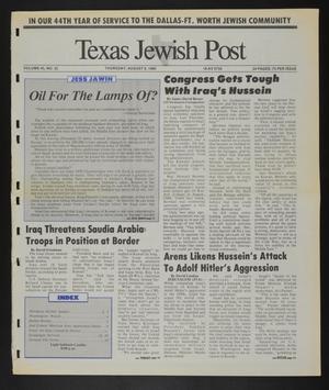 Texas Jewish Post (Fort Worth, Tex.), Vol. 45, No. 32, Ed. 1 Thursday, August 9, 1990