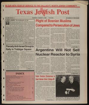 Primary view of object titled 'Texas Jewish Post (Fort Worth, Tex.), Vol. 49, No. 31, Ed. 1 Thursday, August 3, 1995'.