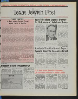 Texas Jewish Post (Fort Worth, Tex.), Vol. 45, No. 8, Ed. 1 Thursday, February 21, 1991
