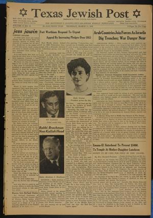 Primary view of object titled 'Texas Jewish Post (Fort Worth, Tex.), Vol. 10, No. 11, Ed. 1 Thursday, March 15, 1956'.