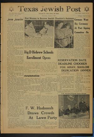 Texas Jewish Post (Fort Worth, Tex.), Vol. 6, No. 32, Ed. 1 Thursday, August 7, 1952